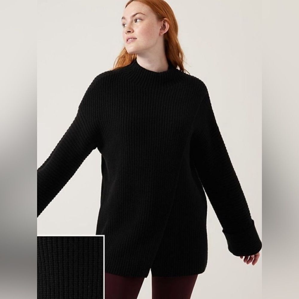 NWT Athleta Black Azalea Sweater Size Small - Picture 3 of 10